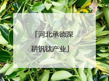 河北承德深耕钒钛产业